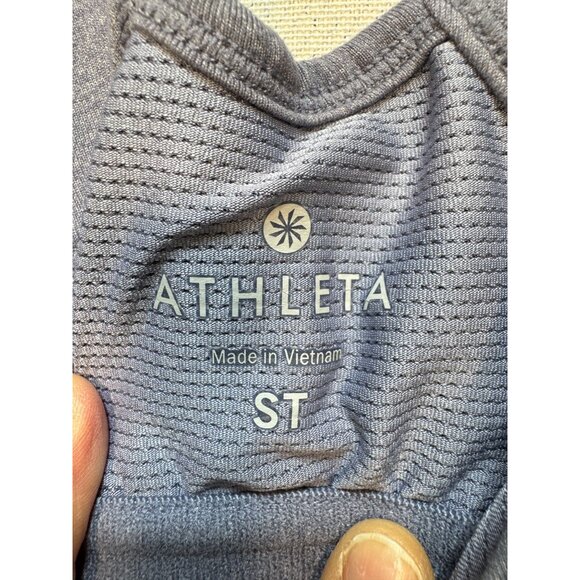 Athleta Womens Jaya Twist Front Athletic Tank Top Size ST Gray Sleeveless Yoga - Picture 2 of 10